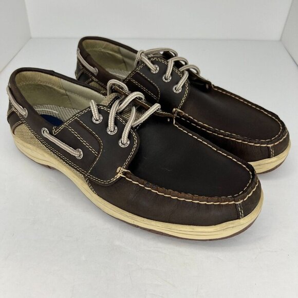 Dockers Mens 090-21208 Brown Leather Solid Slip-On Size 10.5M Boat Shoes - Picture 2 of 12